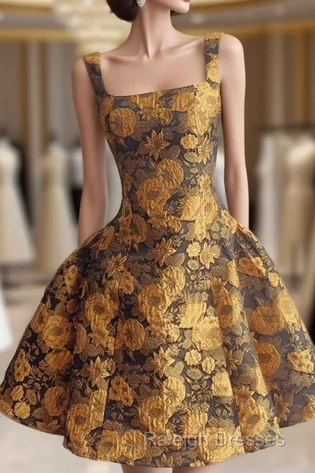 French 3D Flower Sling Dress Main image