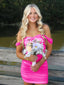 Fuchsia Off The Shoulder Tulle Homecoming Dress Short Cocktail Dresses