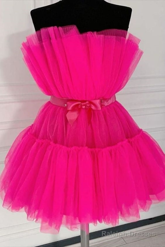Fuchsia Party Dress Homecoming Dress Party Dress Main image