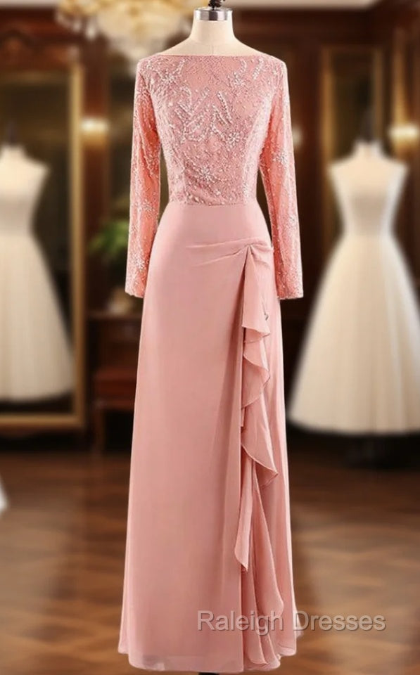 Full Sleeves Zipper Back Beading Mother of the Bride Dresses Main image