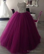 Fully Crystal Beaded Sweetheart Ball Gowns Wedding Dresses