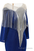 Deep V-neck Shiny Dark Rose Prom Dresses Long sleeves Mermaid Evening Party Dresses