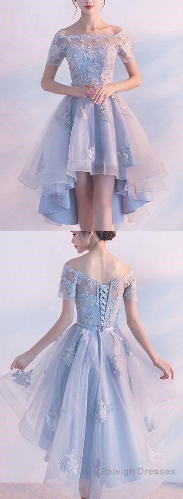 Light Blue A Line Princess Homecoming Dresses Main image
