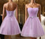 Youthful Lavender Homecoming Dress, Sweetheart Short Prom Party Dress, Ruched With Sash Bridesmaid Dress