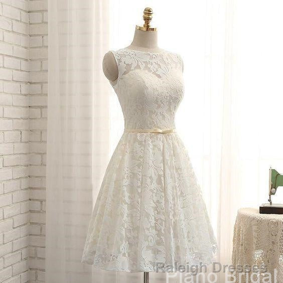 A Line Lace Prom Homecoming Dresses, Short Secondary image