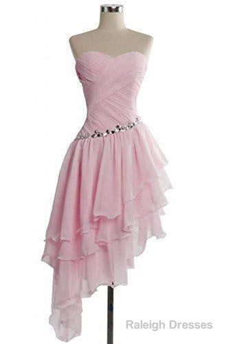 mismatched prom dress pink prom dress chiffon prom dress cheap prom dress party dresses Main image