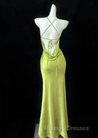 Gentle Satin Swing Neck Spaghetti Straps Mermaid Gown Elegant Backless Prom Dress For Quinceanera&Graduation