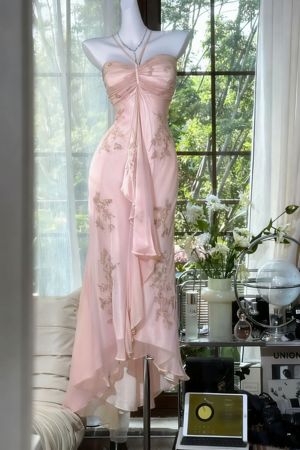 Green Beaded Exquisite Gorgeous Long Chiffon Prom Dress Evening Dress Party Dress Secondary image