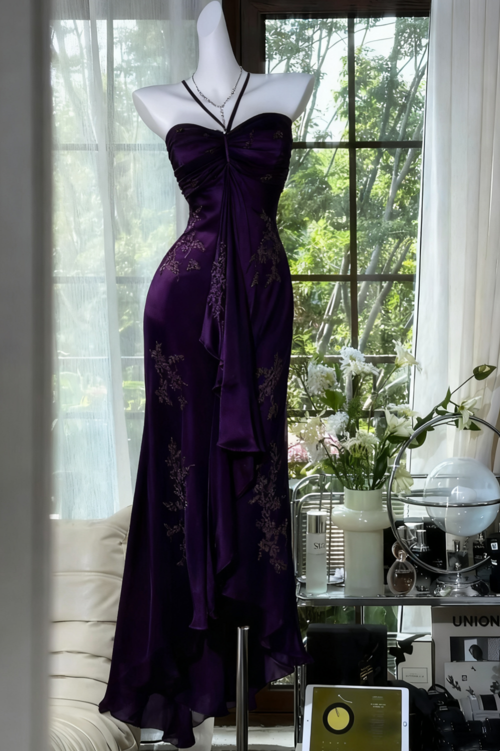 Green Beaded Exquisite Gorgeous Long Chiffon Prom Dress Evening Dress Party Dress