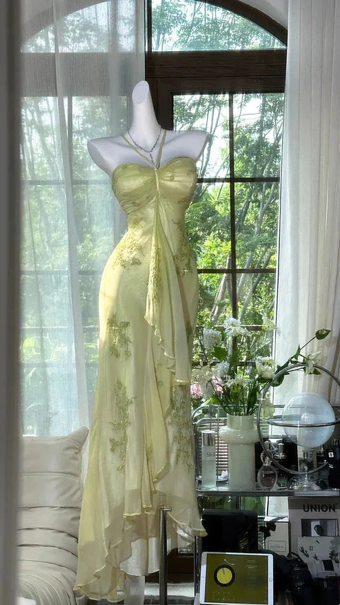 Green Beaded Exquisite Gorgeous Long Chiffon Prom Dress Evening Dress Party Dress