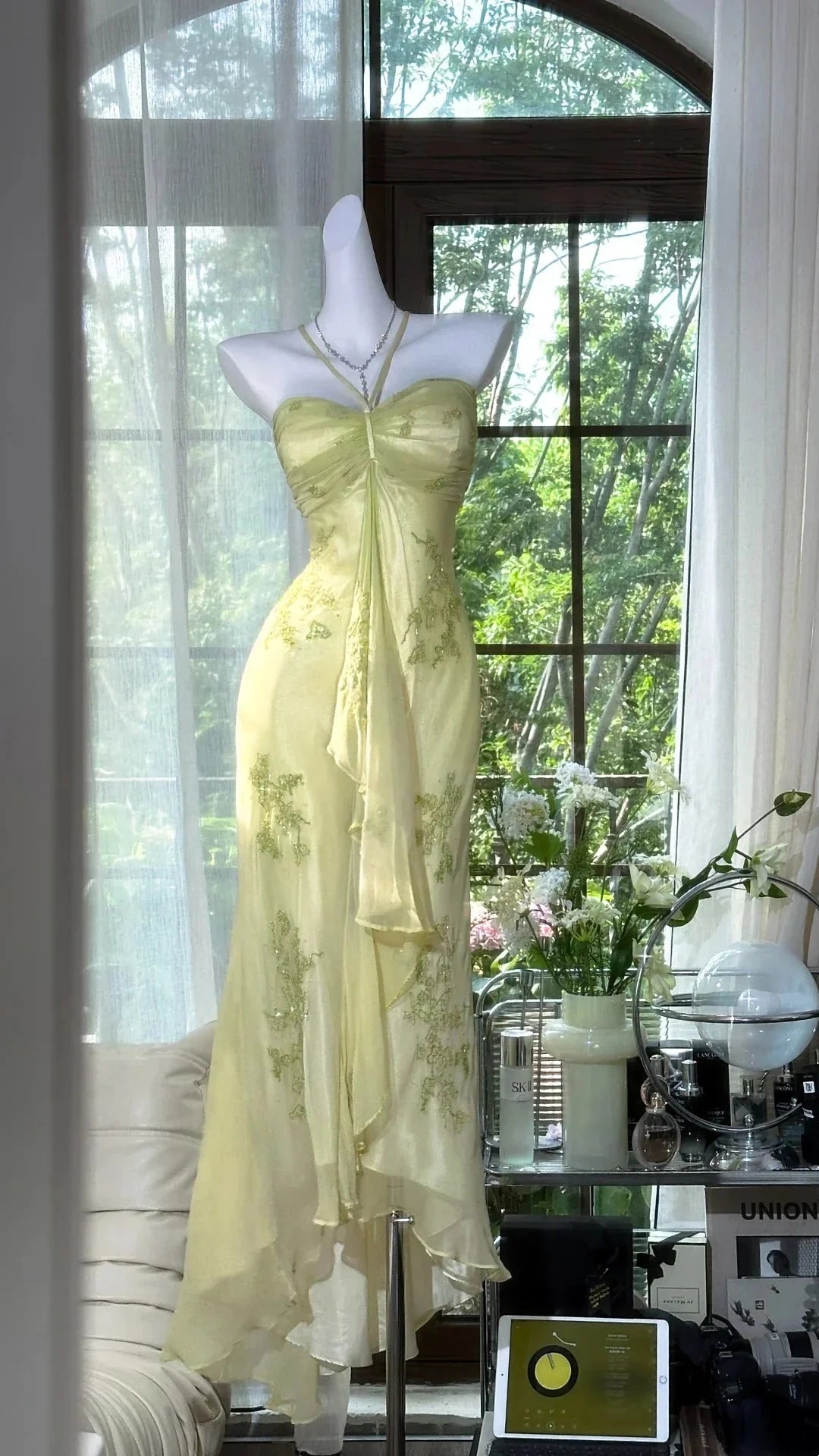Green Beaded Exquisite Gorgeous Long Chiffon Prom Dress Evening Dress Party Dress Main image