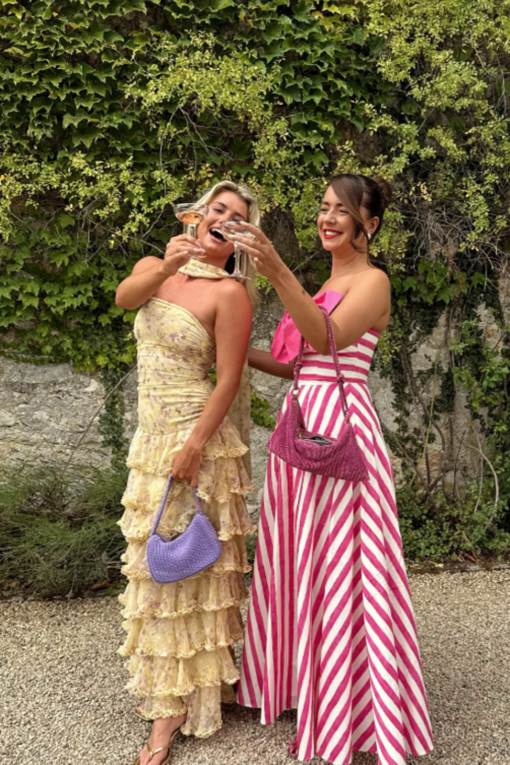 Yellow Floral Long Chiffon Prom Dresses Wedding Guest Dresses