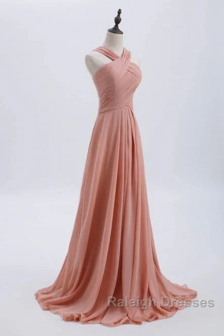 Glam Blush Pink Prom & Wedding Dresses-Sweet 16 Chiffon Prom Gown For Graduation & Quinceanera