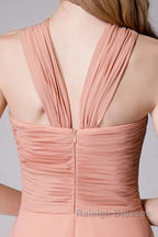 Glam Blush Pink Prom & Wedding Dress-Sweet 16 Chiffon Evening Gown For Graduation & Quinceanera