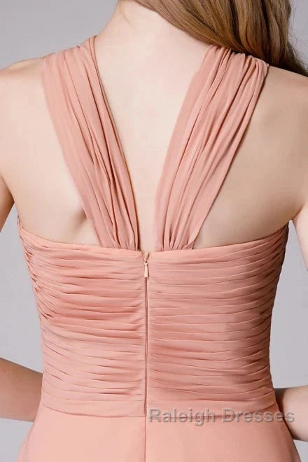 Glam Blush Pink Prom & Wedding Dress-Sweet 16 Chiffon Evening Gown For Graduation & Quinceanera