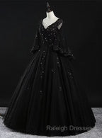 Glam Tulle With Lace Applique Ball Gown Sweet 16 Dresses Beaded Prom Dress