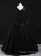 Glam Tulle With Lace Applique Ball Gown Sweet 16 Dress, Beaded Prom Dresses Evening Dress