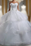 Glamorous Ball Gown Sweetheart Organza Wedding Dress With Lace