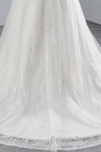 Glamorous Long Mermaid Tulle Appliques Lace Wedding Dress