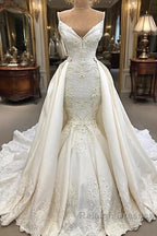 Glamorous Mermaid Sleeveless Lace Wedding Dress Overskit