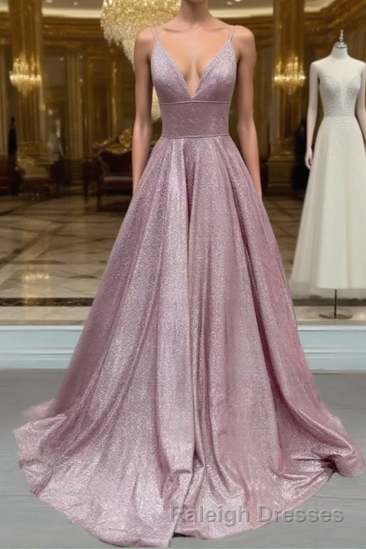 Glitter Prom Dress V Neck Multi Straps Main image