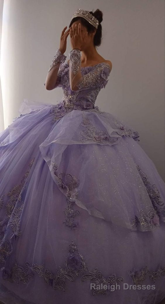 Glitter Purple Princess Dress,Quinceanera Dress, Sweet 16 Dress Main image