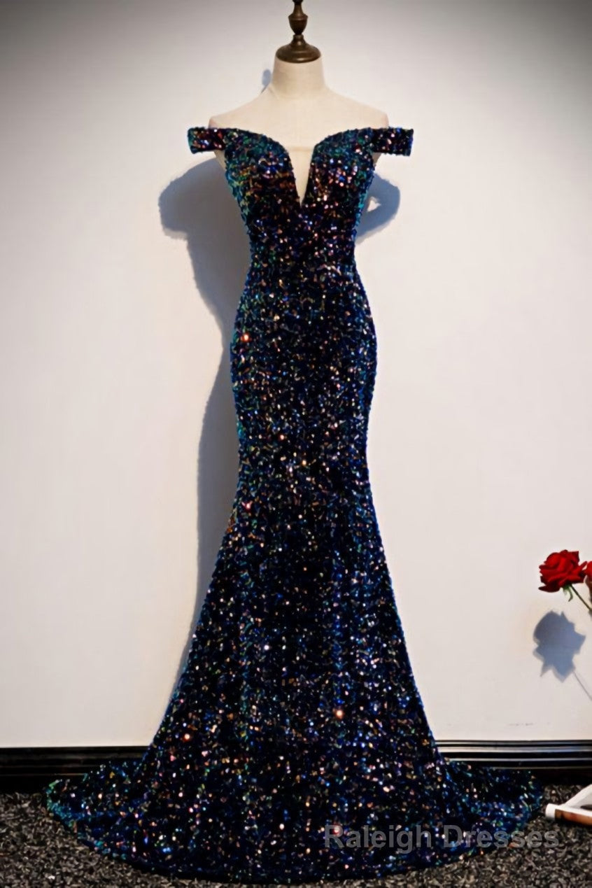 Glitter sequins Prom dress,Mermaid Long Prom Dress,Maxi Dresses Main image