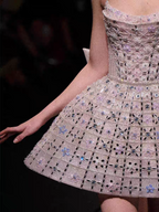 Glitter Strapless Tulle Beaded Mini Birthday Dresses Pink Homecoming Dresses With Bow