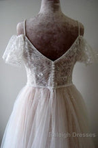 Glorious Cold-shoulder Chapel Train Wedding Dresses