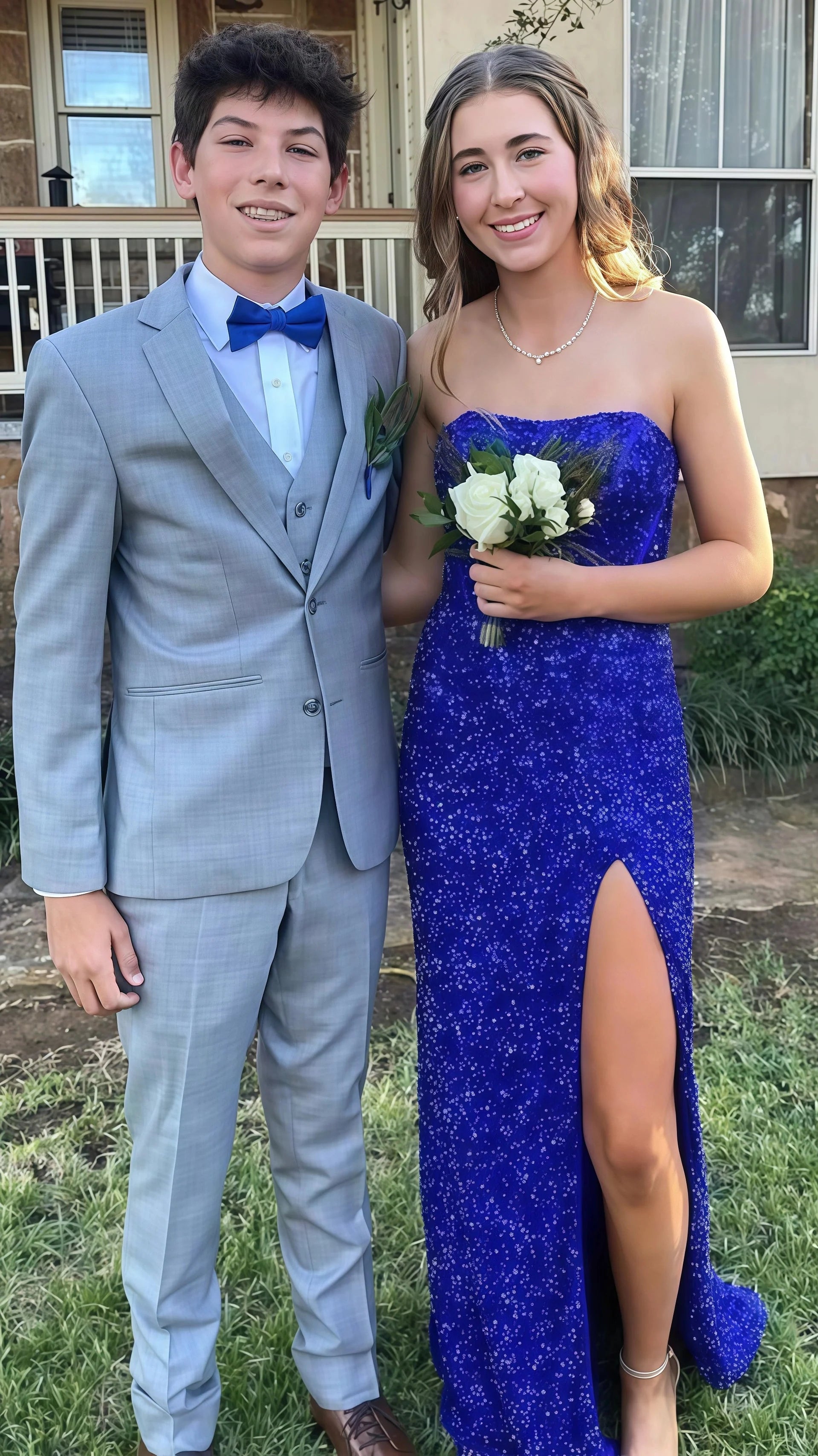 Gold Sequin Strapless Backless Mermaid Prom Dress