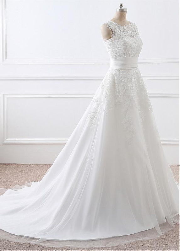 Gorgeous 2 in 1 Removable Skirt Wedding Dress With Detachable Skirts Secondary image