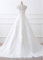 Gorgeous 2 in 1 Removable Skirt Wedding Dress With Detachable Skirts