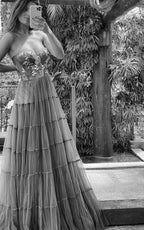 Gorgeous A-Line Prom Dress Lace Prom Dress Long Prom Beads Prom Dress