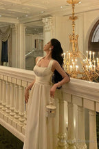 Gorgeous A-Line Sleeveless White Date Night Dresses Prom Dress Birthday Outfits