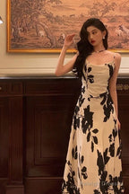 Gorgeous A-Line Spaghetti Straps Black Date Night Dresses Prom Dress Birthday Outfit