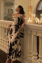 Gorgeous A-Line Spaghetti Straps Black Date Night Dresses Prom Dress Birthday Outfit