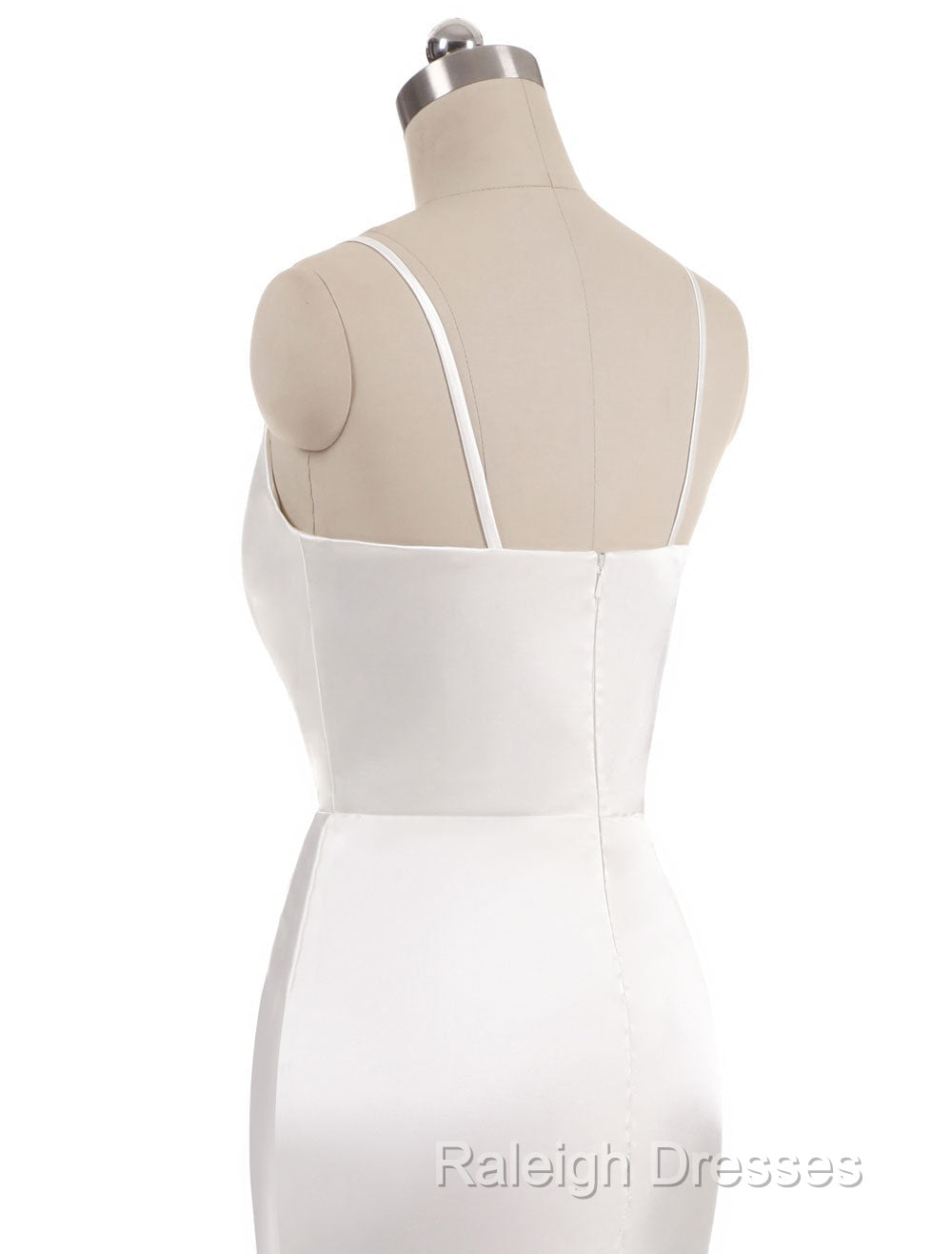 Gorgeous Beach Wedding Dresses Mermaid Sleeveless Evening Dresses V Neck Straps Split Ivory Bridal Gown With Court Train