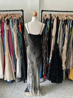 Gorgeous Black And Gray Gradient Beaded Chiffon Long Formal Prom Dress