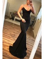 Straps Mermaid Prom Dresses Long Online Prom Dress