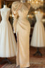 Gorgeous High Neck Long Sleeve Crystal Prom Dress Mermaid With Split