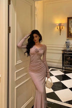 Gorgeous Mermaid Off The Shoulder Long Sleeves Date Night Dresses White Prom Dress Birthday Outfits