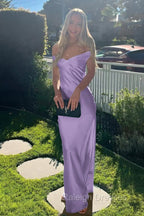 Gorgeous Mermaid Satin V-neck Off Shoulder Formal Prom Dress Long Prom Dress