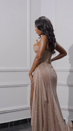 Gorgeous Mermaid Spaghetti Straps Floor Length Sequin Slit Prom Dresses Prom Dress
