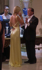 Gorgeous Mermaid Spaghetti Straps Floor Length Yellow Prom Dresses Backless Prom Dress