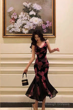 Gorgeous Mermaid Spaghetti Straps Pink Date Night Dresses Prom Dress Long Birthday Outfits