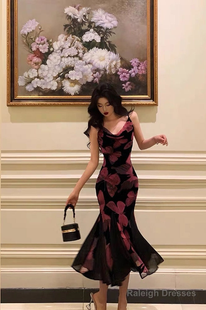 Gorgeous Mermaid Spaghetti Straps Pink Date Night Dress Long Prom Dresses Birthday Outfits Main image