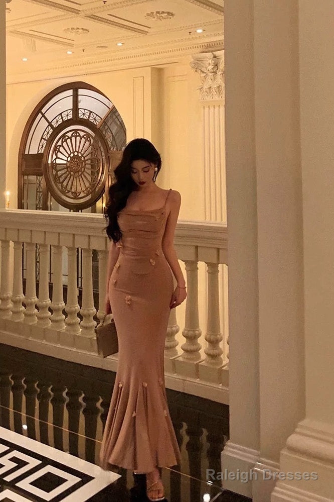 Gorgeous Mermaid Spaghetti Straps Sleeveless Date Night Dresses Prom Dress Birthday Outfits