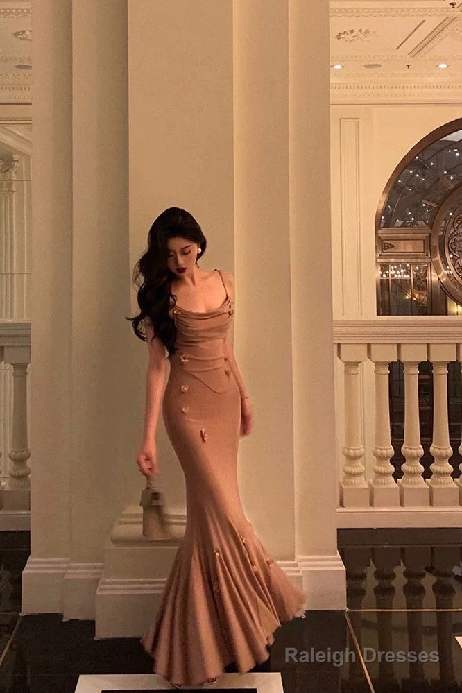 Gorgeous Mermaid Spaghetti Straps Sleeveless Date Night Dress Prom Dresses Birthday Outfits Main image