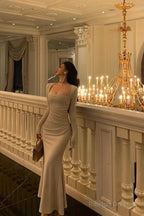 Gorgeous Mermaid Square Neckline Ivory Date Night Dresses Prom Dress Long Birthday Outfits