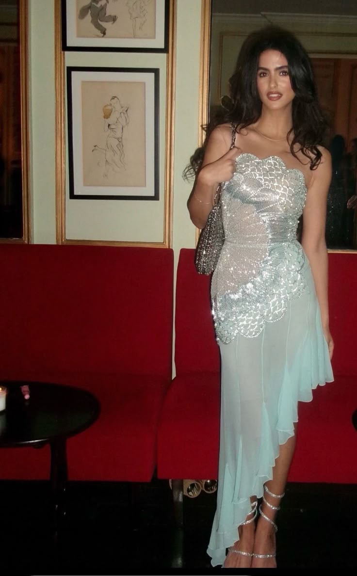 Gorgeous Mermaid Strapless Chiffon Blue Prom Dress Prom Dresses Secondary image